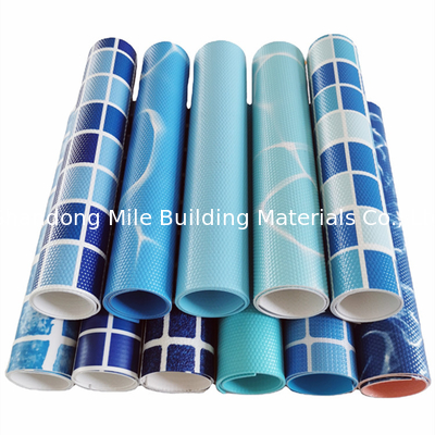 Swimming pool waterproofing membrane, 1.5mm, PVC, blue mosaic PVC swimming pool iner