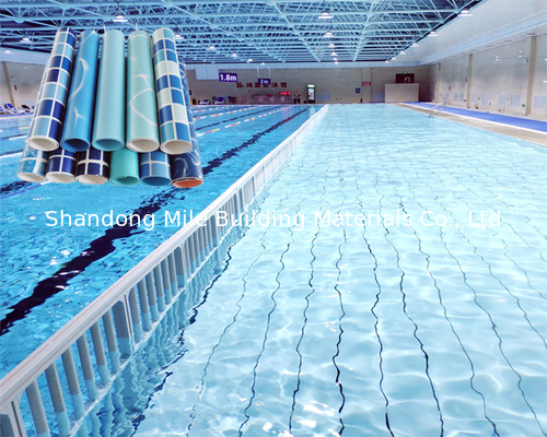 PVC material environment waterproofing membrane , different colors and patterns for swimming pool liner