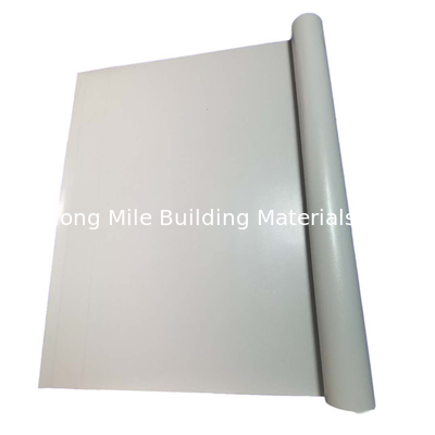Grey good tensile strength PVC waterproof liner with reinforced fabric heating weldable waterproof sheet