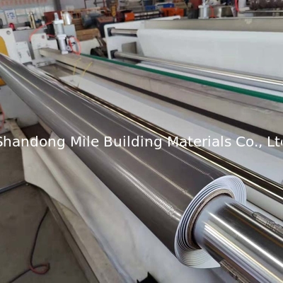 Non-woven fabric backing with fiberglass reinforced sky blue TPO waterproofing membra