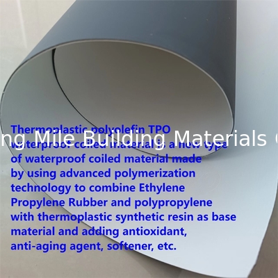 Polyester felt reinforced opal green waterproofing TPO membrane without chlorine