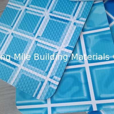 Reinforced with fabric Anti-Microorganisms polyvinyl chloride Blue Mosaic pvc swimming pool liner