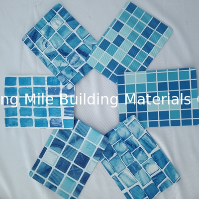 Anti-UV Blue Various Color Styles Mosaic Reinforced With Fabric pvc swimming pool liner film