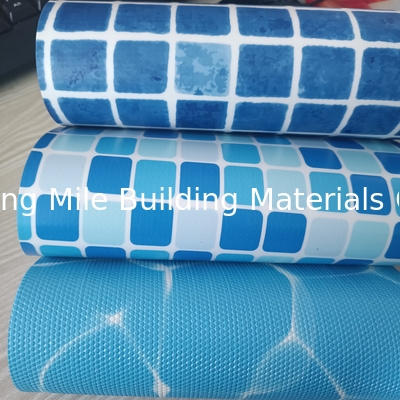 Swimming pool liner pvc waterproof membrane film roll,  Hot sale pvc blue industrial swimming pool liner