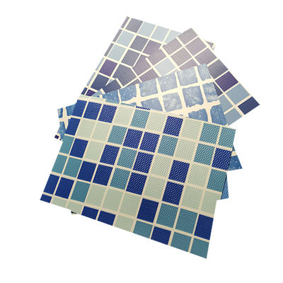 Anti-UV Blue Various Color Styles Mosaic Reinforced With Fabric pvc swimming pool liner film