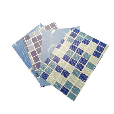 Reinforced with Fabric Blue mosaic polyvinyl chloride pvc swimming pool liner