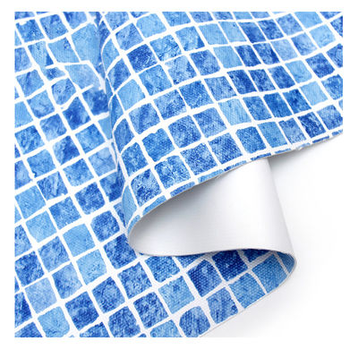 Reinforced with Fabric Blue mosaic polyvinyl chloride pvc swimming pool liner
