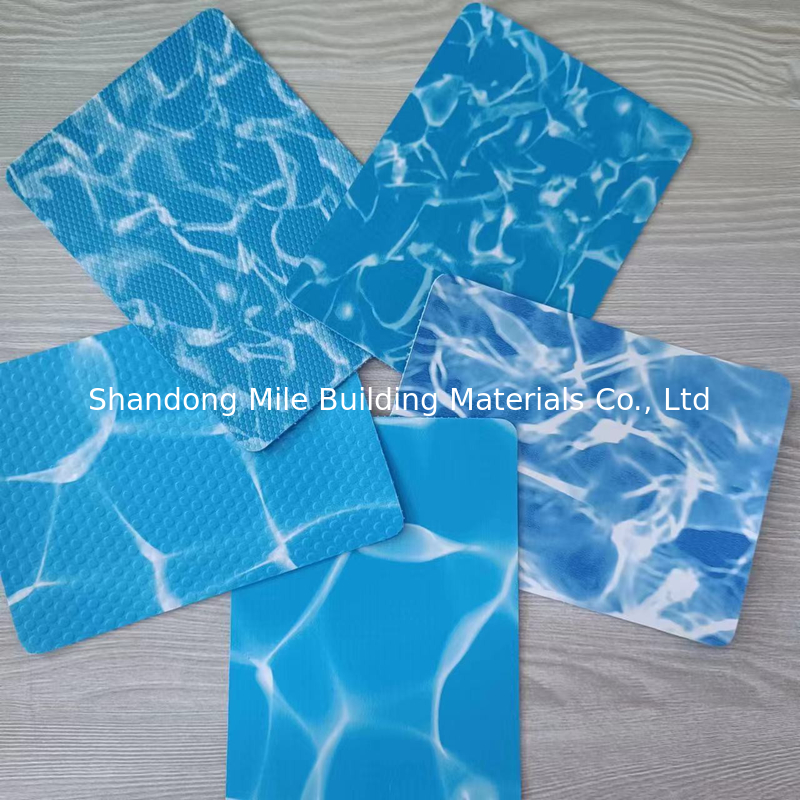 Swimming pool liner pvc waterproof membrane film roll,  Hot sale pvc blue industrial swimming pool liner
