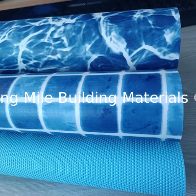 Anti-microorganismos Mosaico azul de cloruro de polivinilo PVC revestimiento de la piscina revestimiento de la piscina