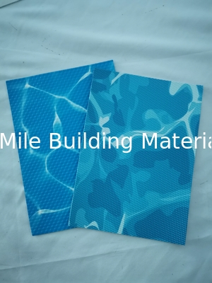 1.5mm Reforzado Océano Azul Piscina PVC Forro con Anti-UV