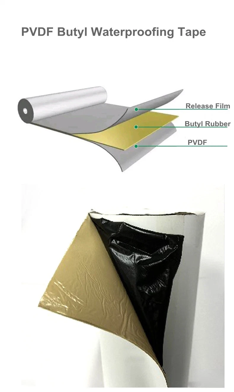PVDF Butyl Rubber Waterproofing Tape for Joint Insulation and Roof Repair Systems